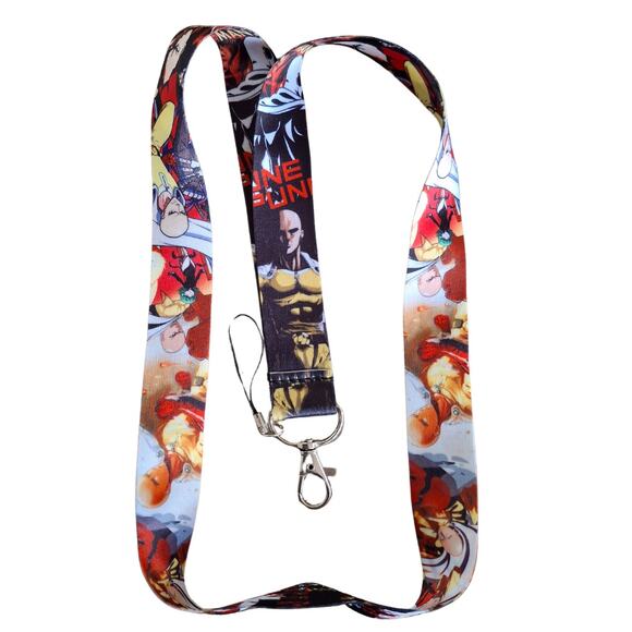 Anime TV Series One Punch Man Neck Lanyard Fabric Yellow One Size Unisex A - Picture 4 of 6